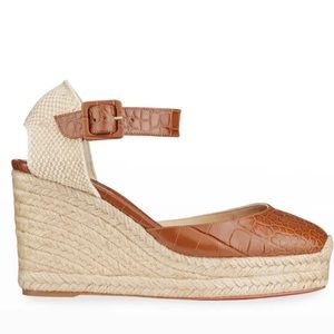 New Christian Louboutin "Amelina" 3 inch espadrilles.